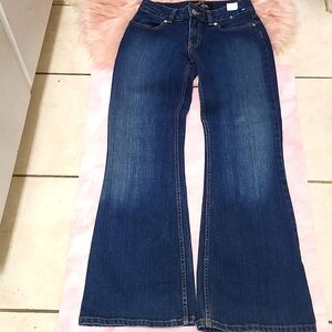 VINTAGE Y2K VICTORIA'S SECRET LONDON JEANS STRETCH WIDE LEG DENIM JEANS-0